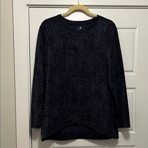 Women's Black Patterned Top size L